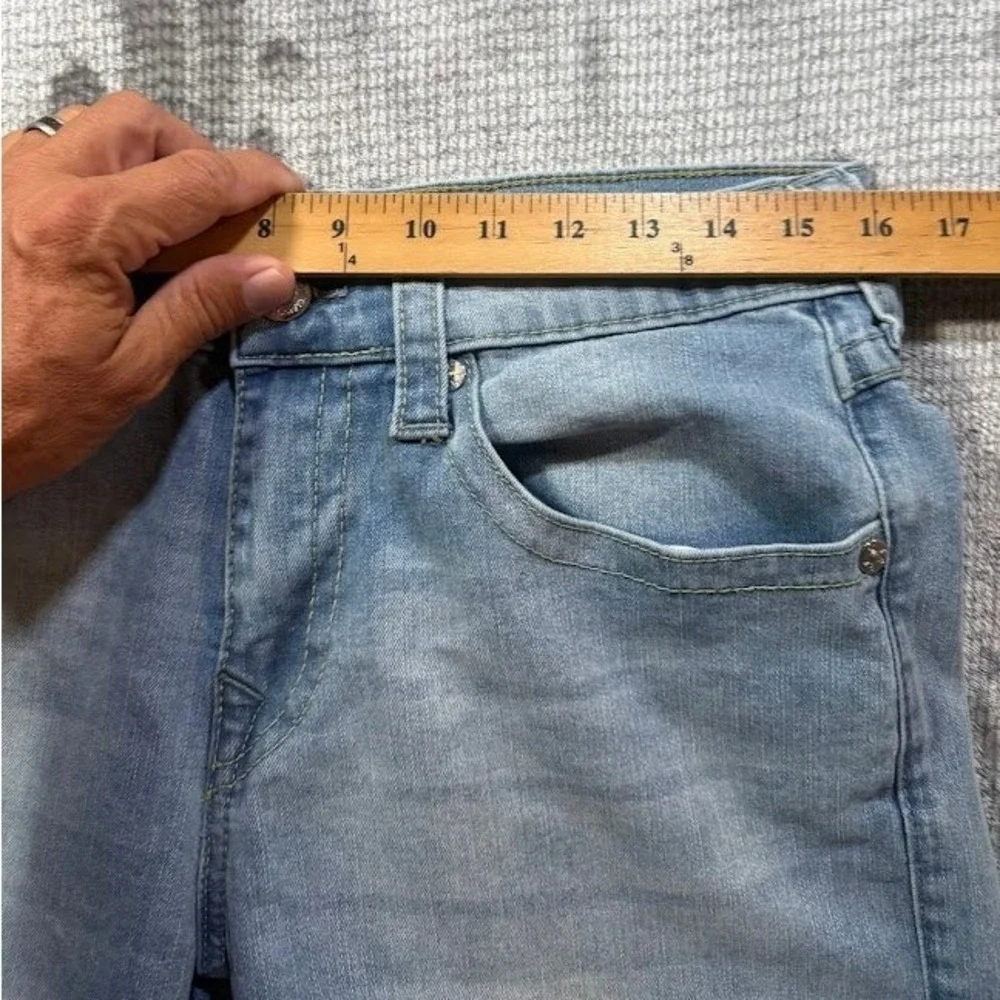 True Religion Ricky Relaxed Straight Jeans Light Flap Mens 32X32 Stretch Denim